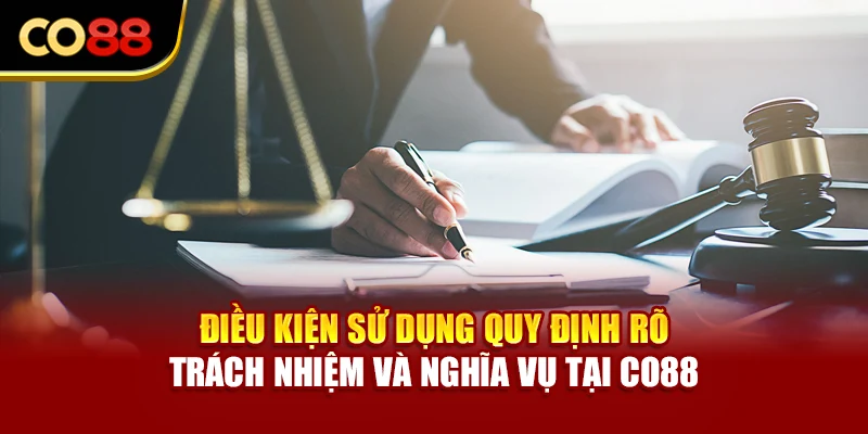 Điều kiện sử dụng quy định rõ trách nhiệm và nghĩa vụ tại Co88