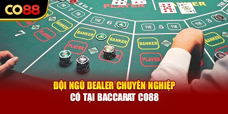 Đội ngũ dealer chuyên nghiệp có tại Baccarat Co88